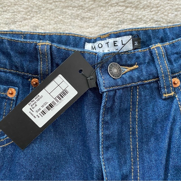 NWT MOTEL EXTRA WIDE JEANS INDIGO BLUE - Picture 5 of 12